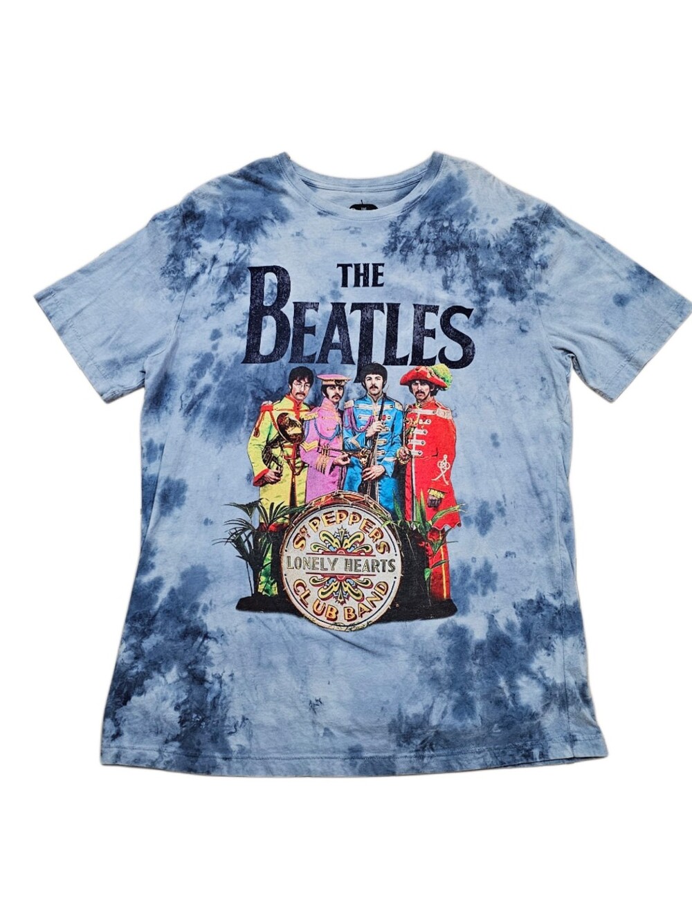 The Beatles Sgt Pepper Lonely Hearts Club Band Blue Tie Dye T-Shirt 2018 Men LT